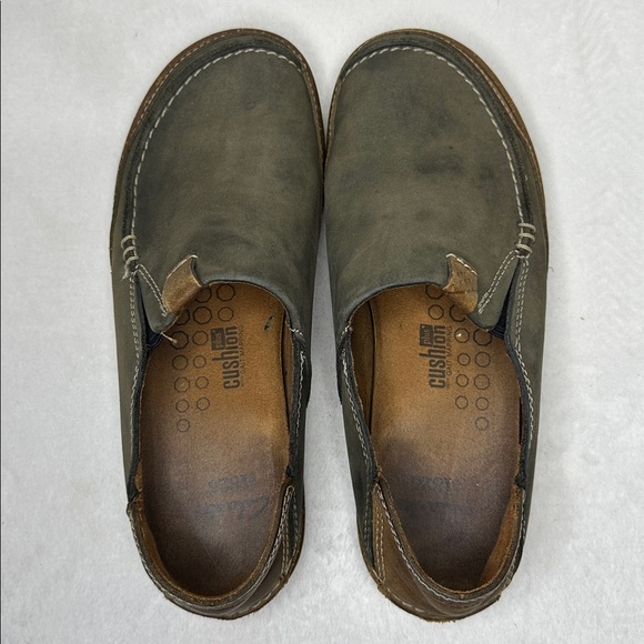 Clarks Men\'s Trapell Gray Leather Loafers Slide-on Mules EU 40 main image 8